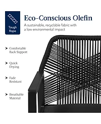 Best Choice Products Set of 2 Indoor/Outdoor Aluminum Woven Rope Dining Chairs w/ Armrests