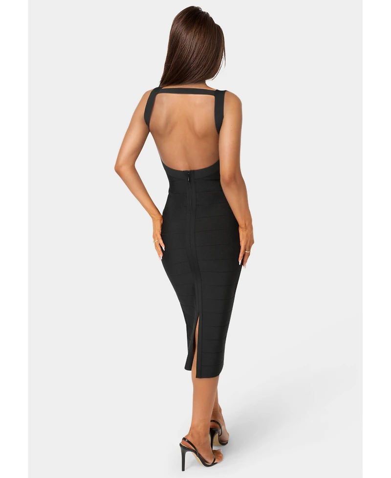 Bebe Womens Bandage Midi Tank Dress