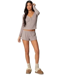 Edikted Women's Keely Pointelle Shorts