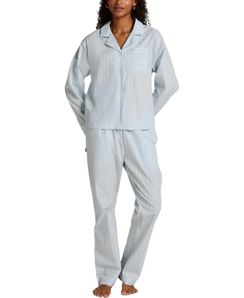 Hunkemoller Women's Woven Cotton Stripe Pant