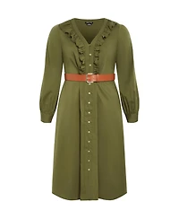 City Chic Women's Plus Size Zoe Belted Dress
