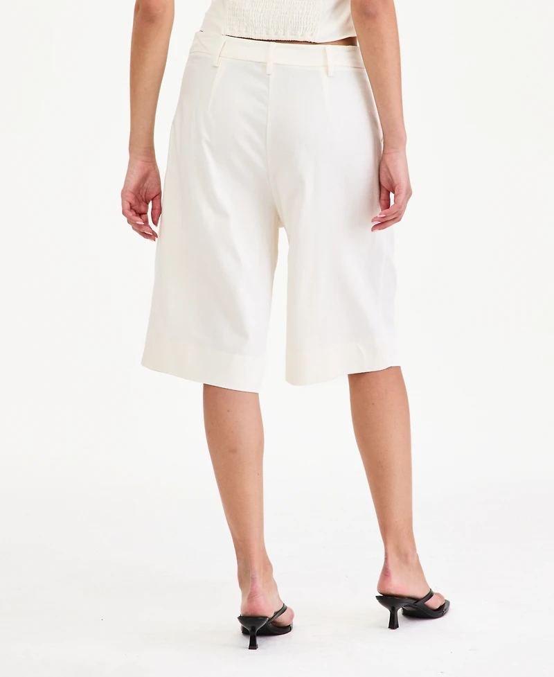 Bar Iii Women's Pleated Bermuda Shorts, Macy's Exclusive