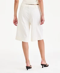 Bar Iii Women's Pleated Bermuda Shorts, Macy's Exclusive