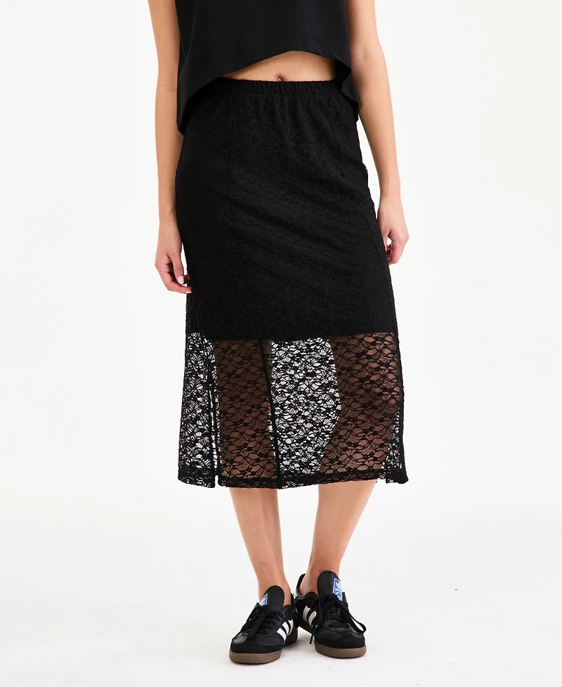 Bar Iii Women's Lace A-Line Skirt, Macy's Exclusive