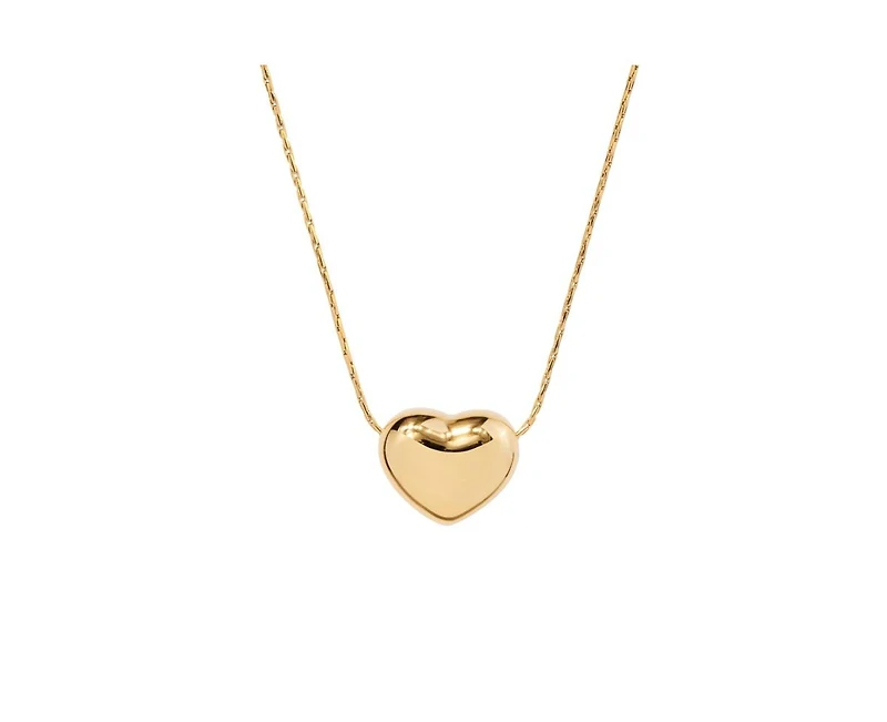 Little Sky Stone Pebble Heart Pendant Necklace