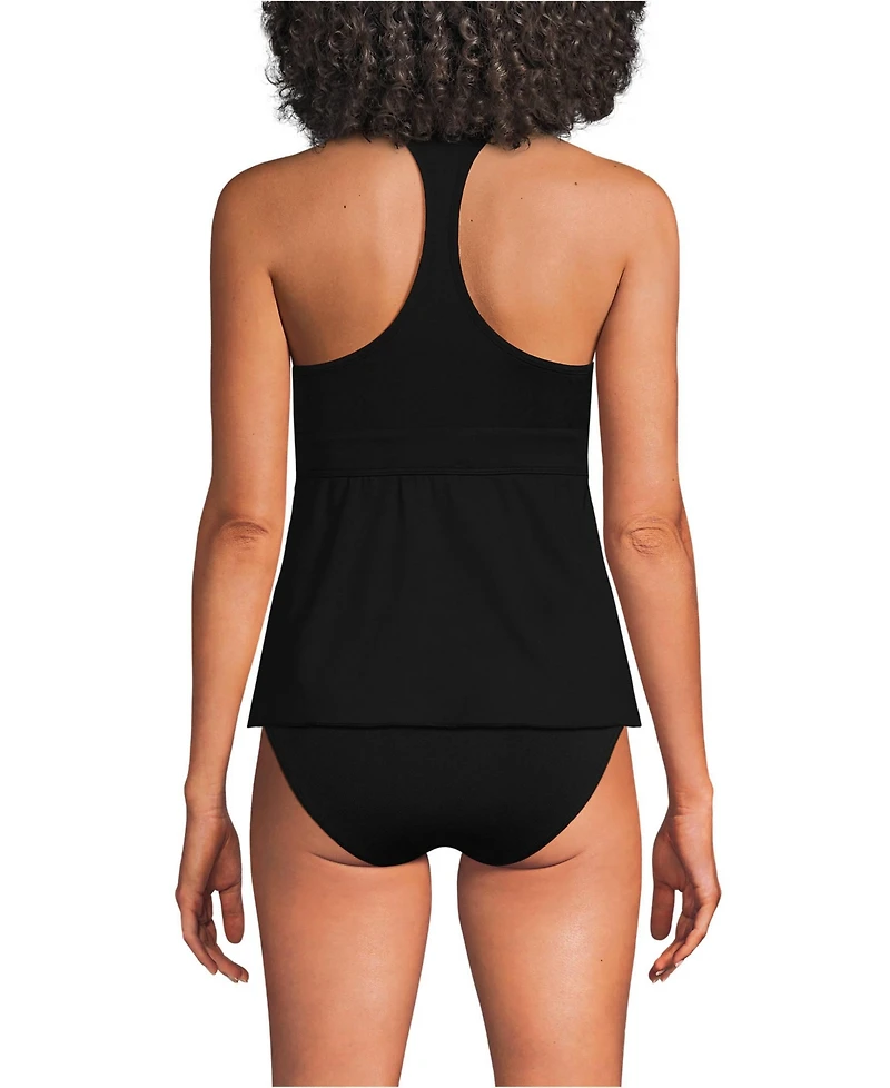 Lands' End Women's V-Neck Racerback Flutter Tankini