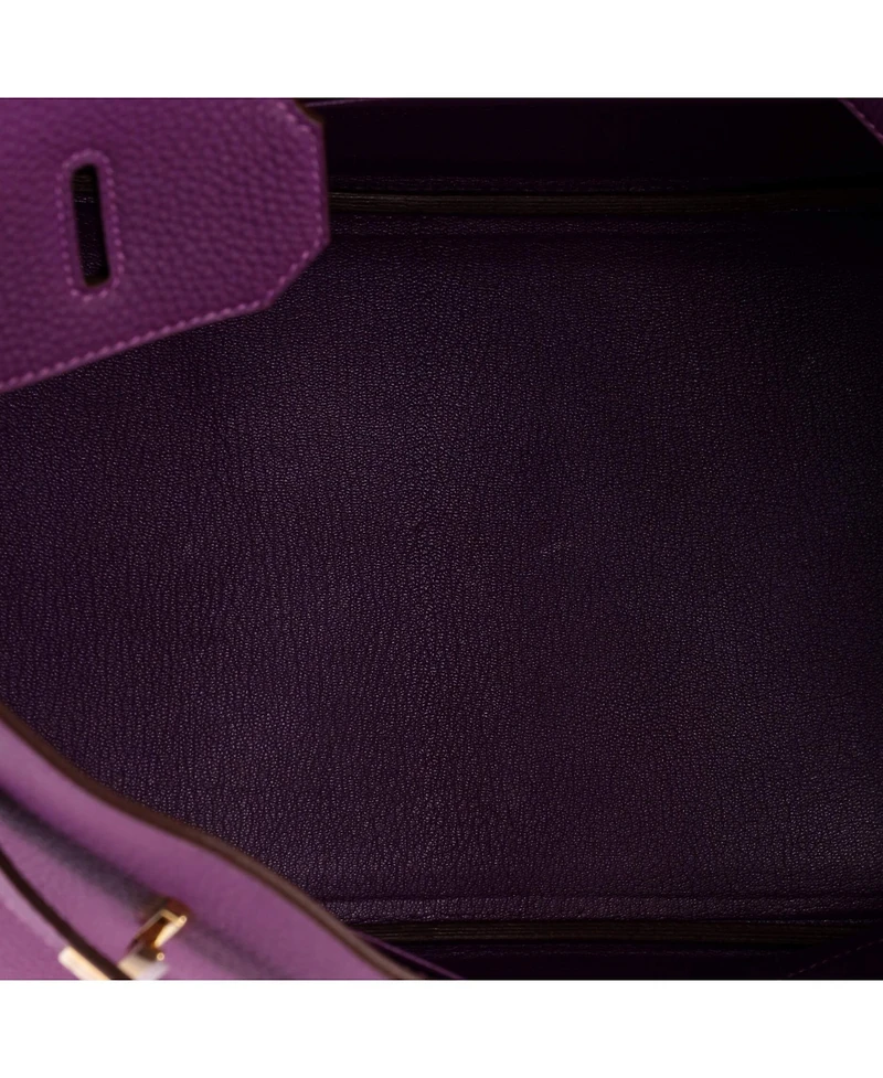 Pre-Owned HERMES Birkin 35 Handbag Purple Togo with Gold Hardware