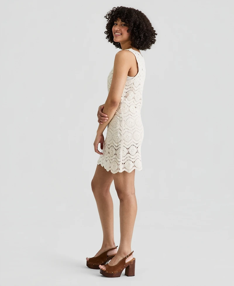 And Now This Women's Sequin Embellished Crochet Mini Dress, Macy's Exclusive