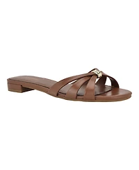 Calvin Klein Women's Petula Strappy Flat Slip-On Sandals