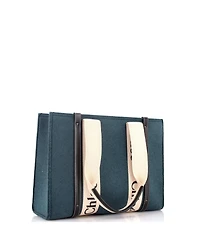 Pre-Owned Chloe Large Woody Tote Felt with Leather and Canvas