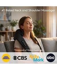 Miko Wave Heated Neck & Back Massager with Heat, Cordless and Hands-Free