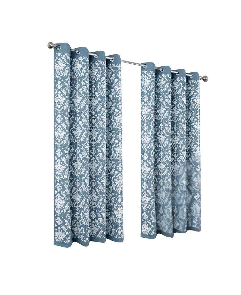 Olivia Gray 100% Polyester 190 Gsm Cressida Reversible Blackout Grommet Curtain Panel