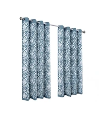 Olivia Gray 100% Polyester 190 Gsm Cressida Reversible Blackout Grommet Curtain Panel