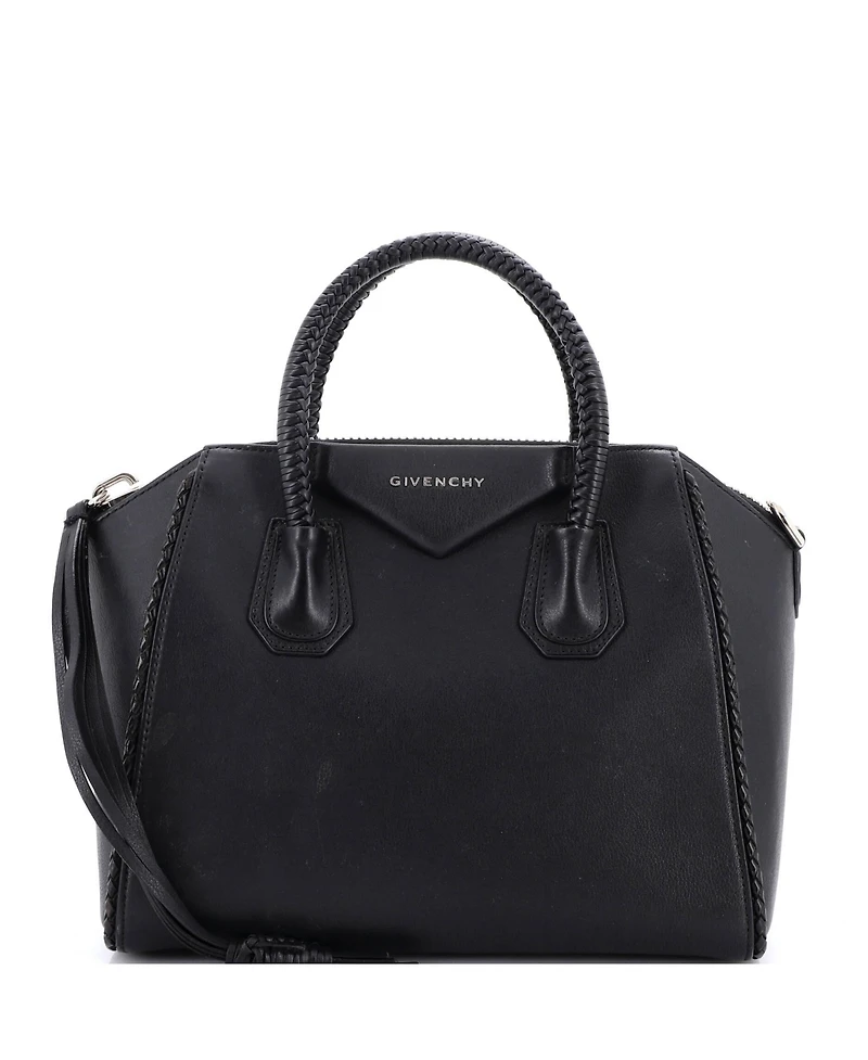Pre-Owned Givenchy Small Antigona Bag Leather with Woven Detail