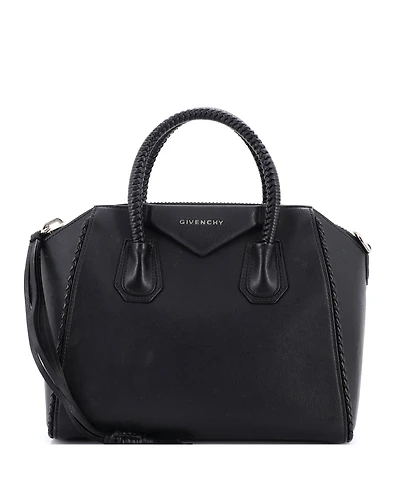 Pre-Owned Givenchy Small Antigona Bag Leather with Woven Detail