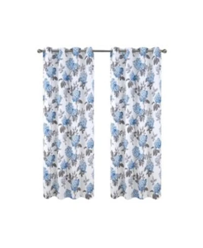 Olivia Gray 100 Polyester 200 Gsm Hydrangea Printed Blackout Grommet Curtain Panel 54 X22 X 84 X22