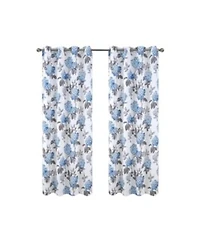 Olivia Gray 100 Polyester 200 Gsm Hydrangea Printed Blackout Grommet Curtain Panel 54 X22 X 84 X22