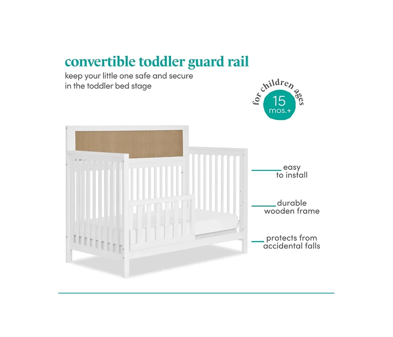 Evolur Loft Art Deco Convertible Crib Toddler Guard Rail