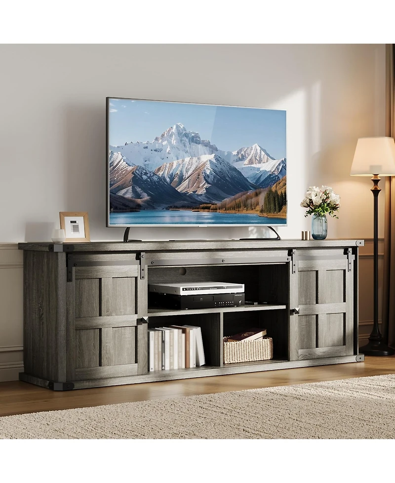 gaomon Farmhouse Tv Stand for 75 Inch Tv