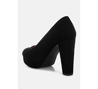 London Rag Womens Olanta Block Heel Pumps