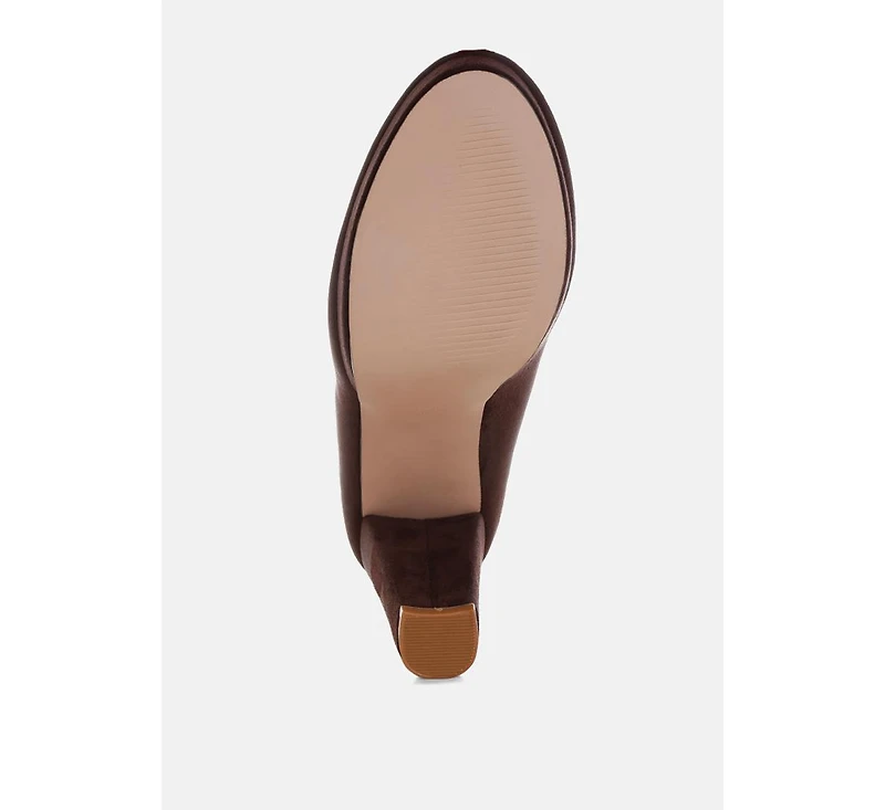 London Rag Womens Olanta Block Heel Pumps