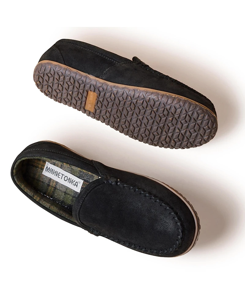 Minnetonka Men's Tilden Suede Indoor/Outdoor Slippers