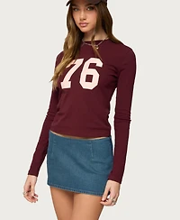 Edikted Womens 76 Long Sleeve T Shirt