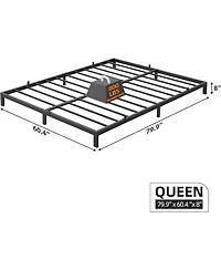 gaomon 8 in Queen Bed Frame, Heavy Duty Metal Platform with Sturdy Slats, No Box Spring Needed, Easy Assembly, Noise Free