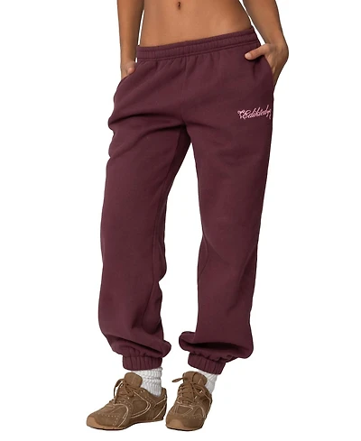 Edikted Women's Sasha Bow Detail Sweatpants