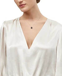 Macy's Onyx (2-5/8 ct. t.w.) and Diamond Accent Necklace in 10k Yellow Gold