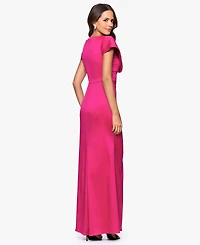 Betsy & Adam Women's Arcadia V-Neck Ball Gown