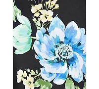 Betsy & Adam Women's Cowl Neck Floral Print Ball Gown