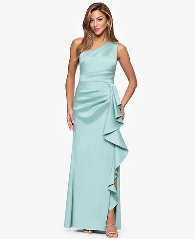 Xscape Petite One-Shoulder Ball Gown