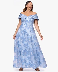 Xscape Plus-Size Sweetheart Off-The-Shoulder Ball Gown