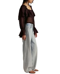 Free People Women's Truro Baggy Puddle High Rise Jeans