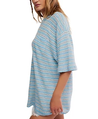 Free People Women's All Love Stripe Pocket Crew Neck T-Shirt