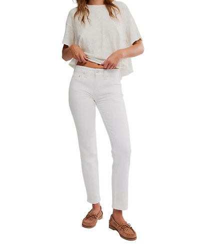 Free People Women's Oracle Low Rise Slim Straight Jeans