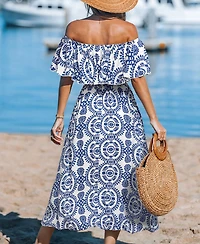 Cupshe Women's V-Neck Pull-On Unlined Dress