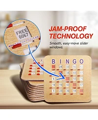 Gse Games & Sports Expert 5Ply Stitched Shutter Bingo Cards, Finger-Tip Shutter Slide Bingo Cards