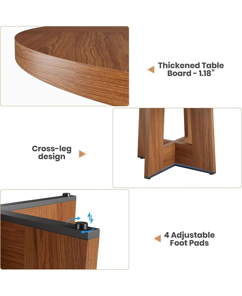 gaomon 47" Round Dining Table for 4-6 People