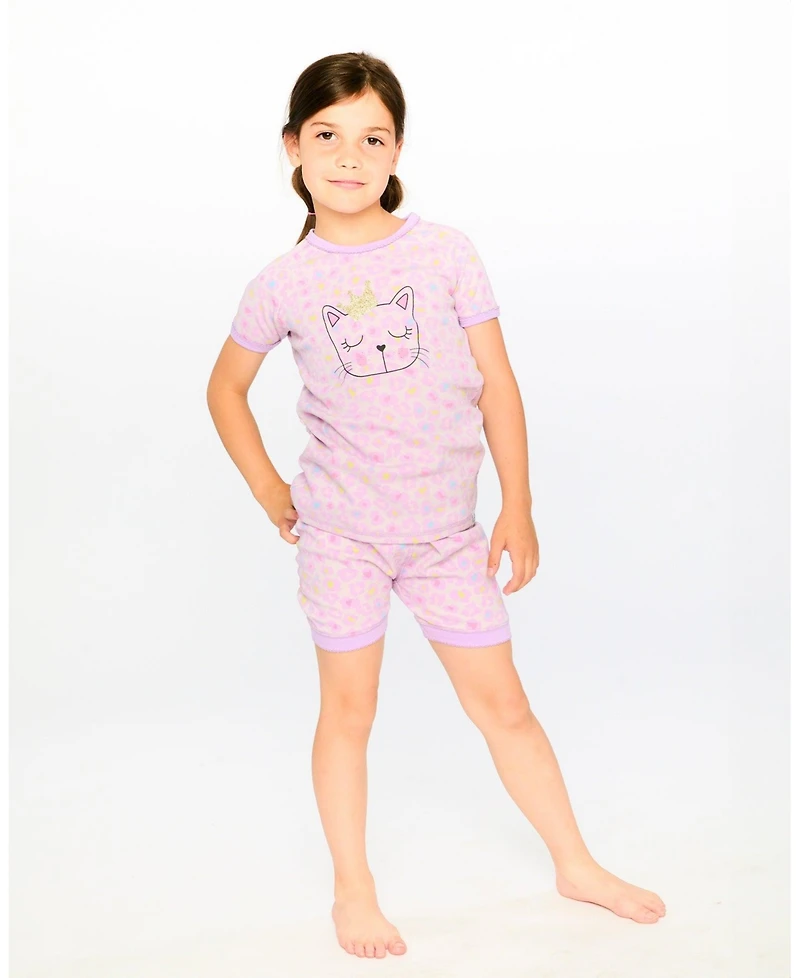 Deux par Toddler Girls Cotton Two-Piece Pyjama Set Animal Print