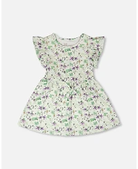 Deux par Baby Girls' Jersey Printed Flowers Dress