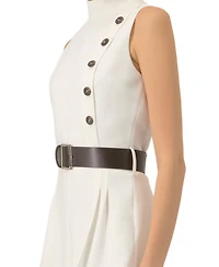 Ivonne Women's Sleeveless Belted Jumpsuit