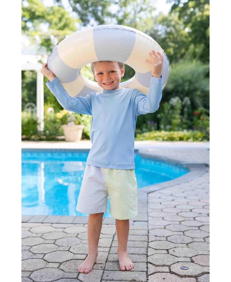 Florence Eiseman Toddler Boys Stripe Seersucker Swim Trunk