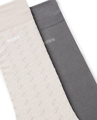 Hugo Boss Men's Pin Pattern Socks, 2-Pack