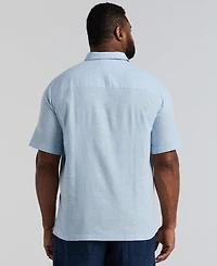 Cubavera Men's Big & Tall Short-Sleeve Panel Shirt