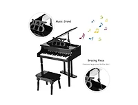 Slickblue Kids 30-Key Piano Keyboard with Bench and Music Stand