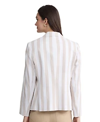 Jones New York Petite Faux Double-Breasted Collared Jacket