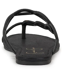 Jessica Simpson Women's Aloni Jelly Toe Ring Slip-On Flat Sandals