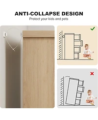 "Gaomon 4 drawer wood dresser with embedded handles—sturdy storage for bedroom or living room."